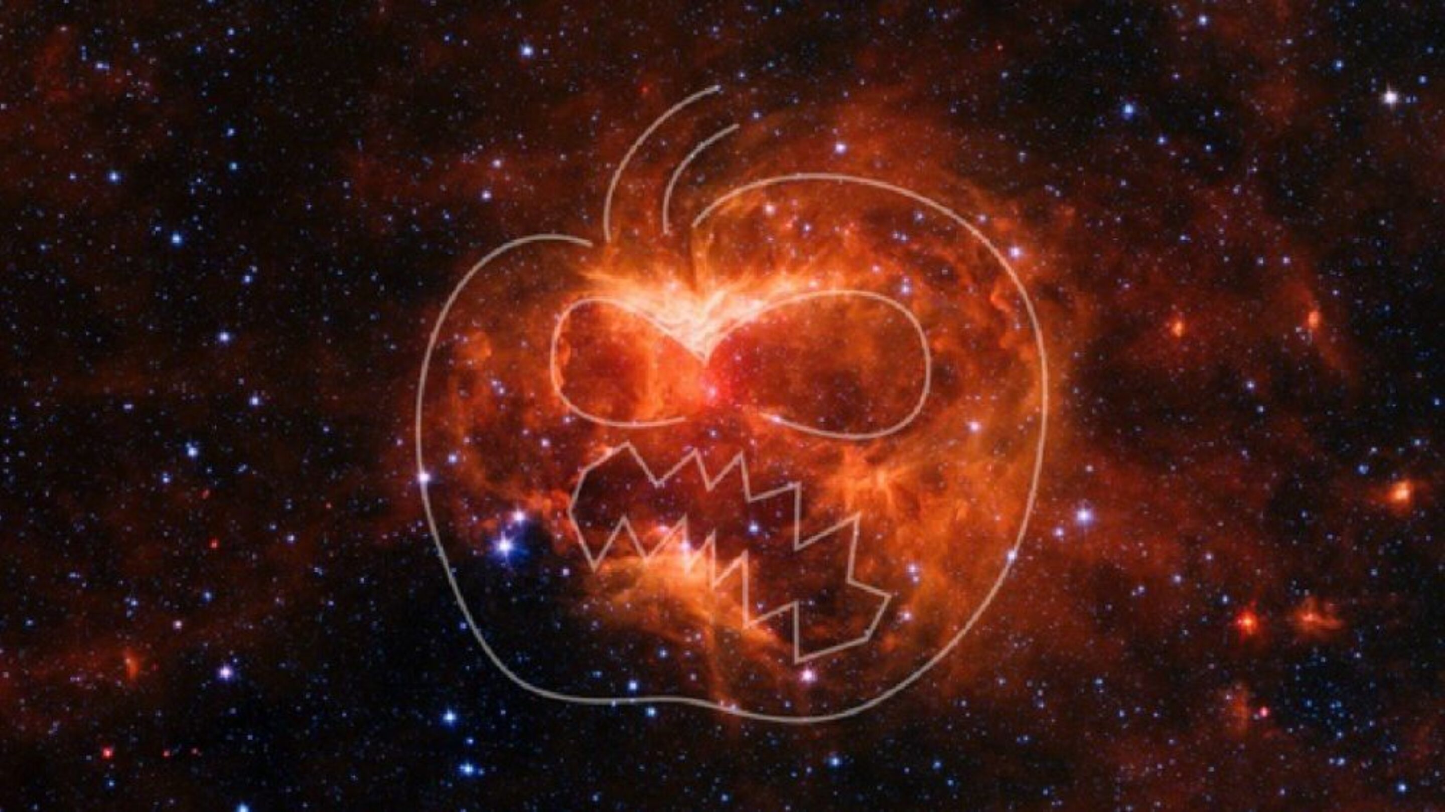 Per halloween dalla nasa laimmagine di una zucca cosmica wide fskmj
